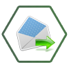 mail hexagon icon